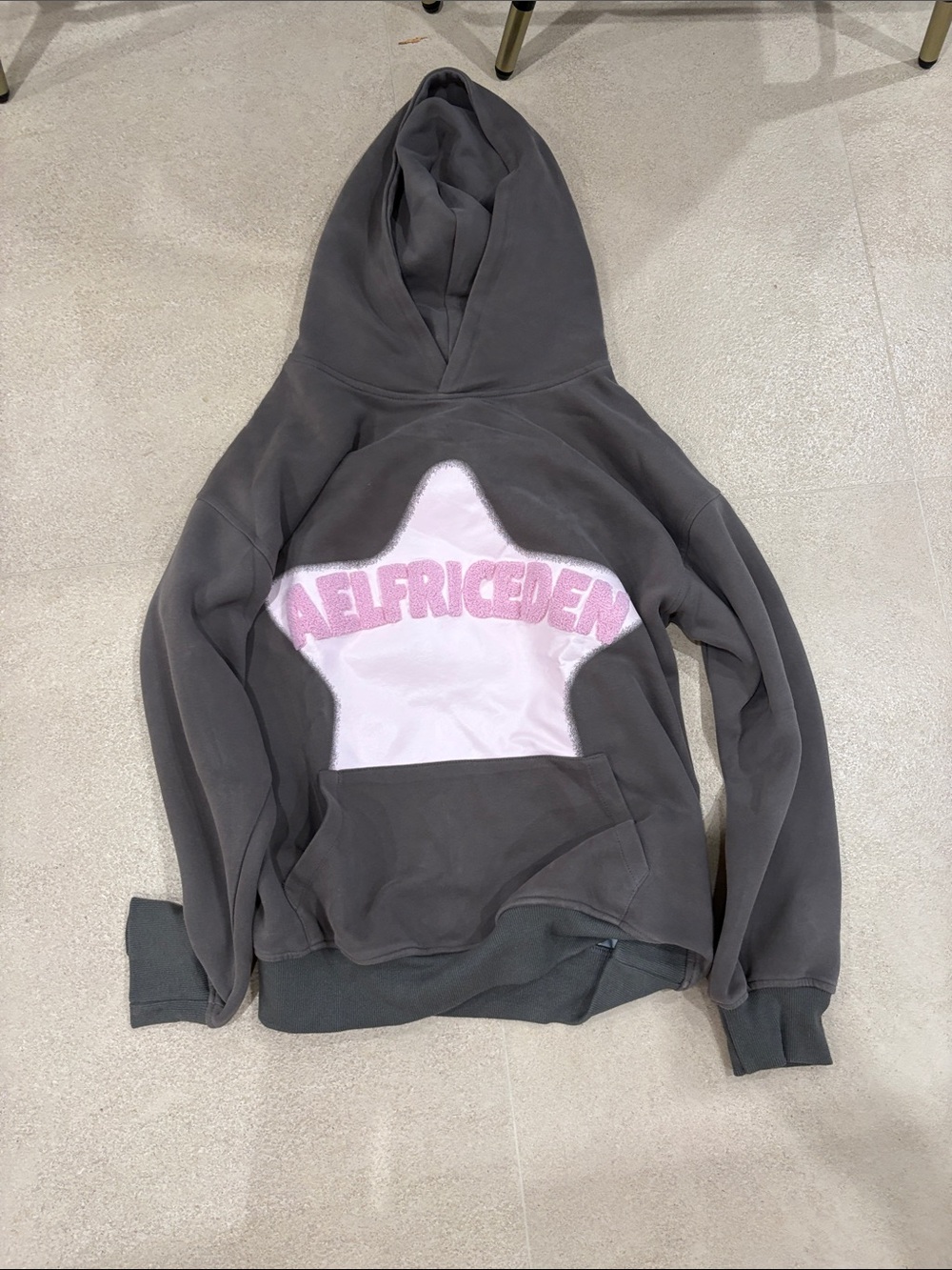 Gray and pink aefriceden hoodie